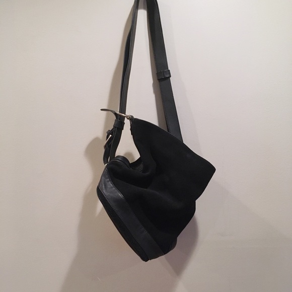BDG Genuine Suede Bucket Bag - Picture 1 of 11